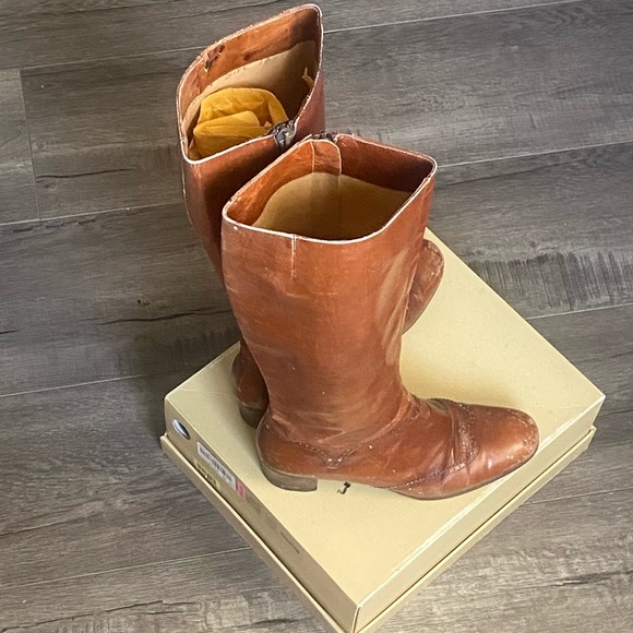 Vintage Brown Ferragamo Boots Sz 7 - Picture 5 of 15